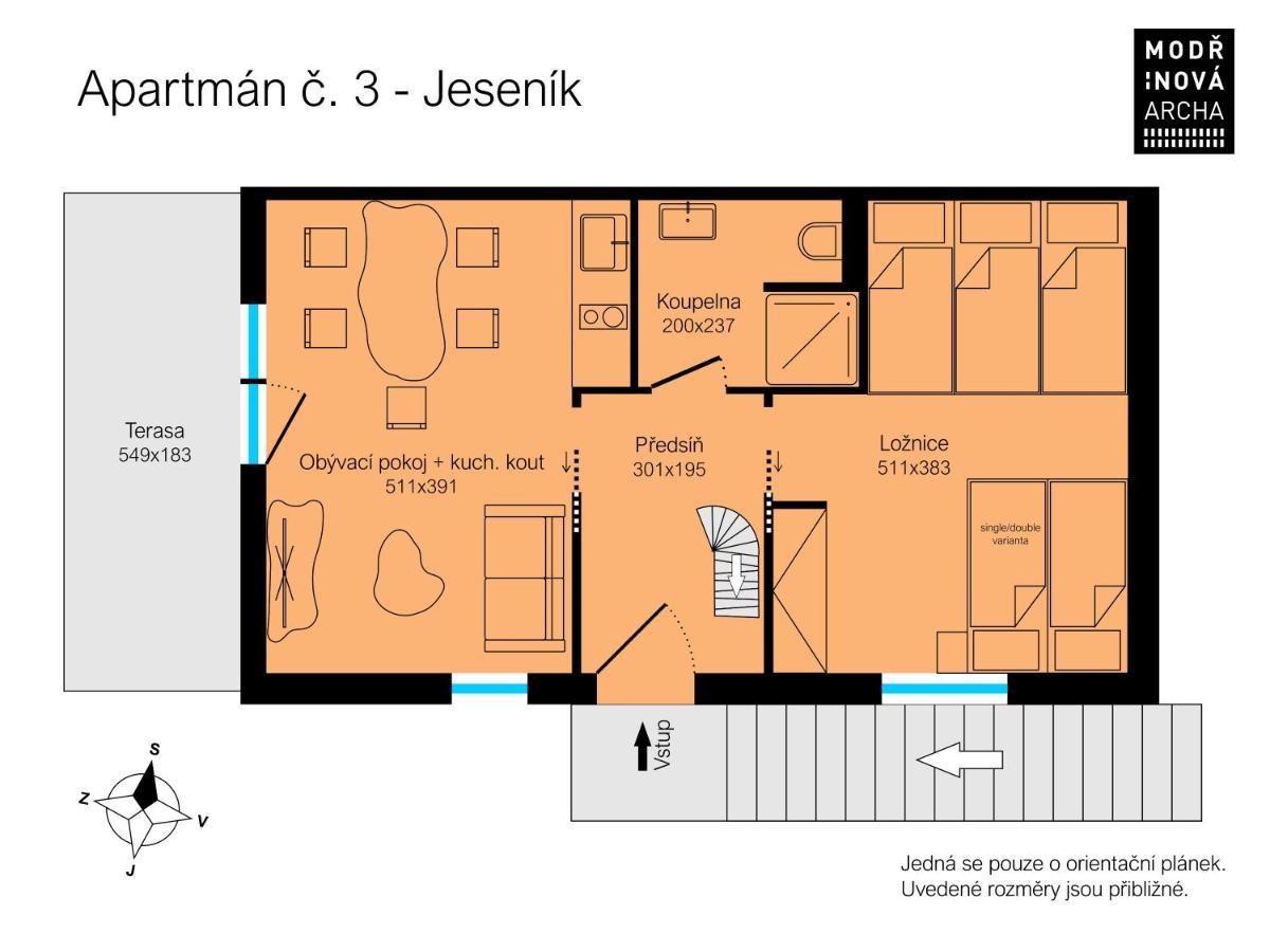Apartmany Modrinova Archa S Privatni Saunou Vaclavov u Bruntalu Exterior photo